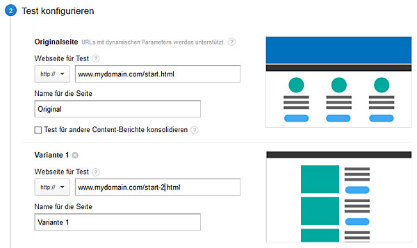 webdesign varianten