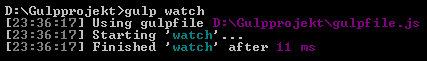 gulp watch