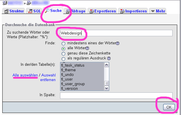 mySQL Suche