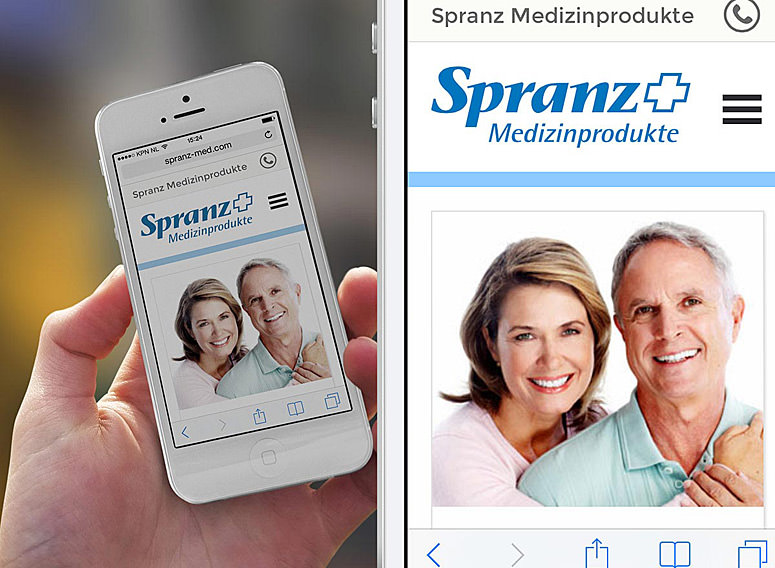 medical products web design